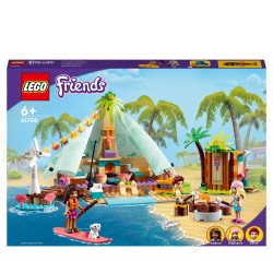 LEGO 41700 Friends Glamping En La Playa, Set de Tienda de Campaña de Juguete