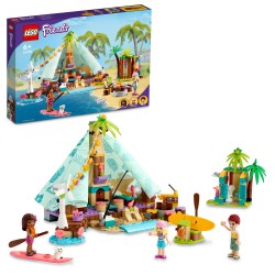 LEGO 41700 Friends Glamping En La Playa, Set de Tienda de Campaña de Juguete