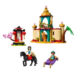 LEGO 43208 Disney Princesa Aventura de Jasmine y Mulán Set de Juego