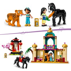 LEGO 43208 Disney Princesa Aventura de Jasmine y Mulán Set de Juego
