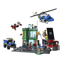 LEGO 60317 City Persecución Policial en el Banco, Juguete de Construcción