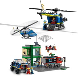 LEGO 60317 City Persecución Policial en el Banco, Juguete de Construcción