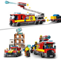 LEGO 60321 City Cuerpo de Bomberos, Set con Garaje de Juguete