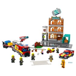 LEGO Feuerwehreinsatz mit Löschtruppe