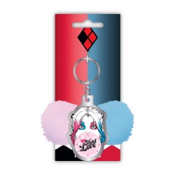 HALF MOON BAY - DC COMICS - KEYRING POM POM - HARLEY QUINN MAD LOVE