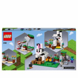 LEGO 21181 Minecraft El Rancho-Conejo, Set de Construcción con Animales