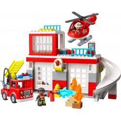 LEGO Feuerwehrwache mit Hubschrauber