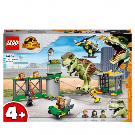 LEGO 76944 Jurassic World Fuga del Dinosaurio T. rex, Juguete Creativo