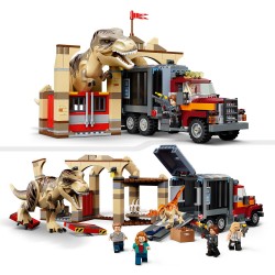 LEGO 76948 Jurassic World Fuga de los Dinosaurios T. rex y Atrocirraptor de Juguete