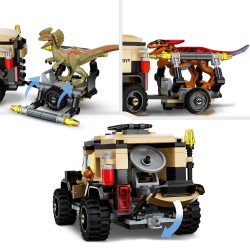 LEGO 76951 Jurassic World Transporte del Pyrorraptor y el Dilofosaurio de Juguete
