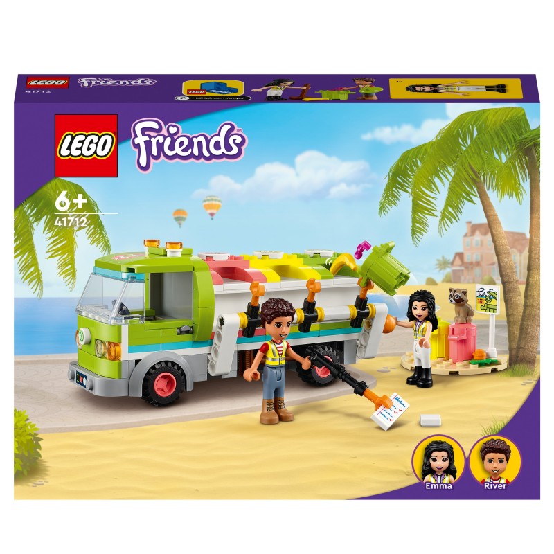 LEGO 41712 Friends Camión de Reciclaje, Juguete Educativo con Mini Muñeca