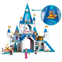LEGO 43206 Disney Princesas Castillo de Cenicienta y el Príncipe, Mini Muñecas