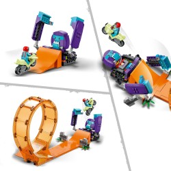 LEGO 60338 City Stuntz Rizo Acrobático  Chimpancé Devastador, Moto de Juguete