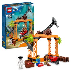 LEGO 60342 City Stuntz Desafío Acrobático  Ataque del Tiburón, Moto de Juguete