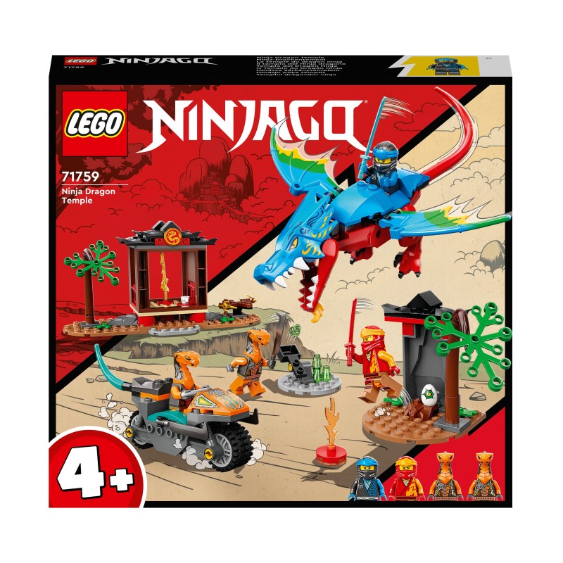 LEGO 71759 NINJAGO Templo del Dragón Ninja, Moto de Juguete