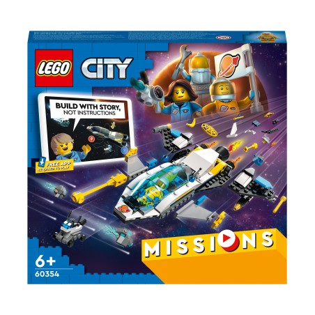 LEGO 60354 City Misiones de Exploración Espacial de Marte, Juguete Interactivo y Digital