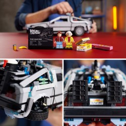 LEGO 10300 Icons Máquina del Tiempo de Regreso al Futuro, Maqueta de Coche para Construir
