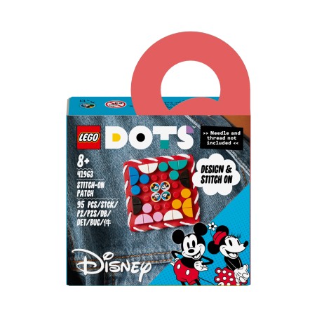 LEGO 41963 DOTS | Disney  Mickey Mouse y Minnie Mouse  Parche para Coser, Manualidades para Niños