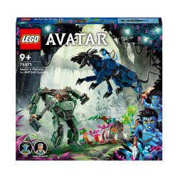 LEGO 75571 Avatar Neytiri y Thanator vs. Quaritch con Armadura AMP, Juguete de Construcción