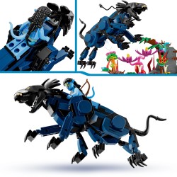 LEGO 75571 Avatar Neytiri y Thanator vs. Quaritch con Armadura AMP, Juguete de Construcción