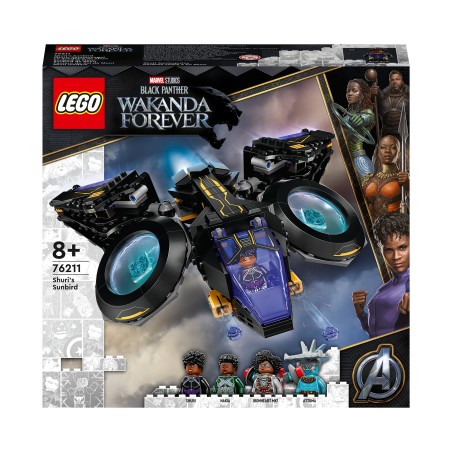 LEGO Marvel Super Heroes 76211 Marvel Sunbird de Shuri de Black Panther, Aviones de Juguete