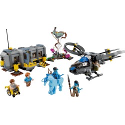 LEGO 75573 Avatar Montañas Flotantes  Sector 26 y Samson de la RDA, Helicóptero de Juguete para Construir