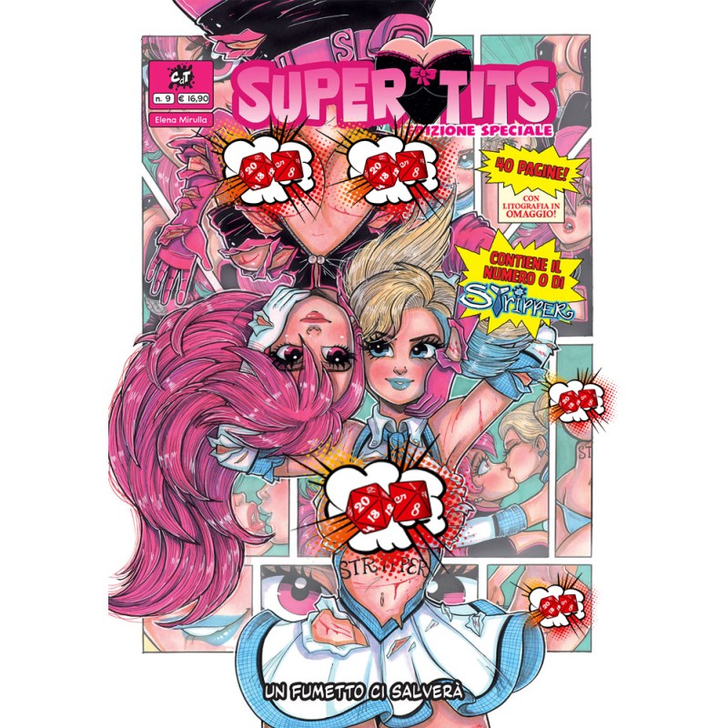 CRONACA DI TOPOLINIA - SUPER TITS 9 - UN FUMETTO CI SALVERA' - VARIANT LIMITED