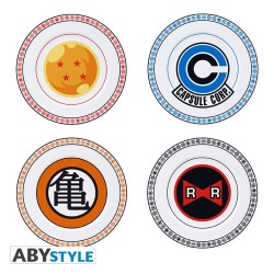 ABYSTYLE - DRAGON BALL - SET DI 4 PIATTI - EMBLEMS