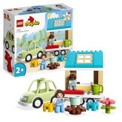 LEGO DUPLO 10986 Mi Ciudad Casa Familiar con Ruedas, Coche de Juguete para Niños