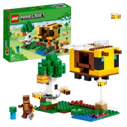 LEGO Minecraft 21241 La Cabaña-Abeja, Casa de Juguete para Construir