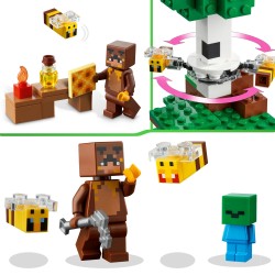 LEGO Minecraft 21241 La Cabaña-Abeja, Casa de Juguete para Construir