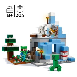 LEGO Minecraft 21243 Los Picos de Hielo, Juguete de Construcción y Acción