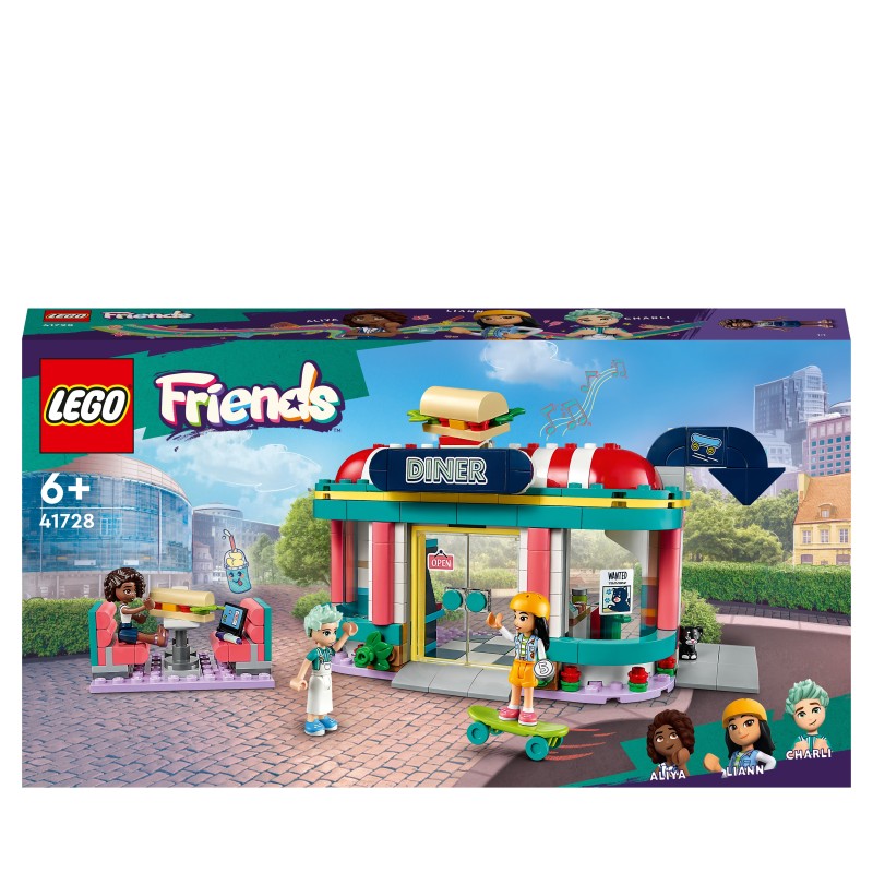 LEGO Friends 41728 Restaurante Clásico de Heartlake, Juguete de Comida