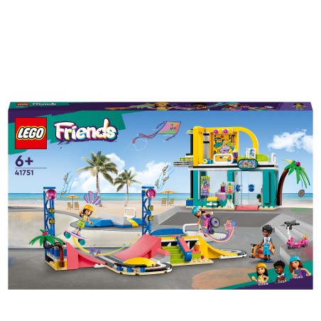 LEGO Friends 41751 Parque de Skate, Juguete para Niñas y Niños de 6 Años