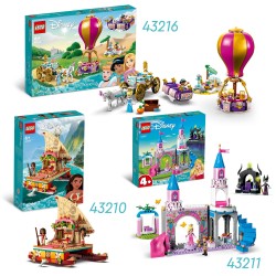 LEGO Disney Princess 43216 Disney Princesas Viaje Encantado de las Princesas Jasmín, Cenicienta y Rapunzel