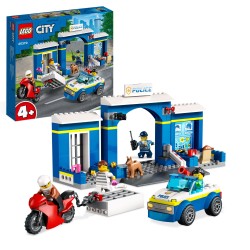 LEGO City 60370 Persecución en la Comisaría de Policía con Moto de Juguete