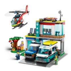 LEGO City 60371 Central de Vehículos de Emergencia, Helicóptero de Juguete