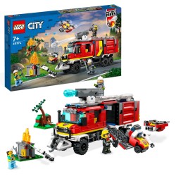 LEGO City 60374 Unidad Móvil de Control de Incendios, Camión de Bomberos de Juguete