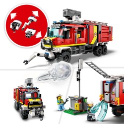 LEGO City 60374 Unidad Móvil de Control de Incendios, Camión de Bomberos de Juguete