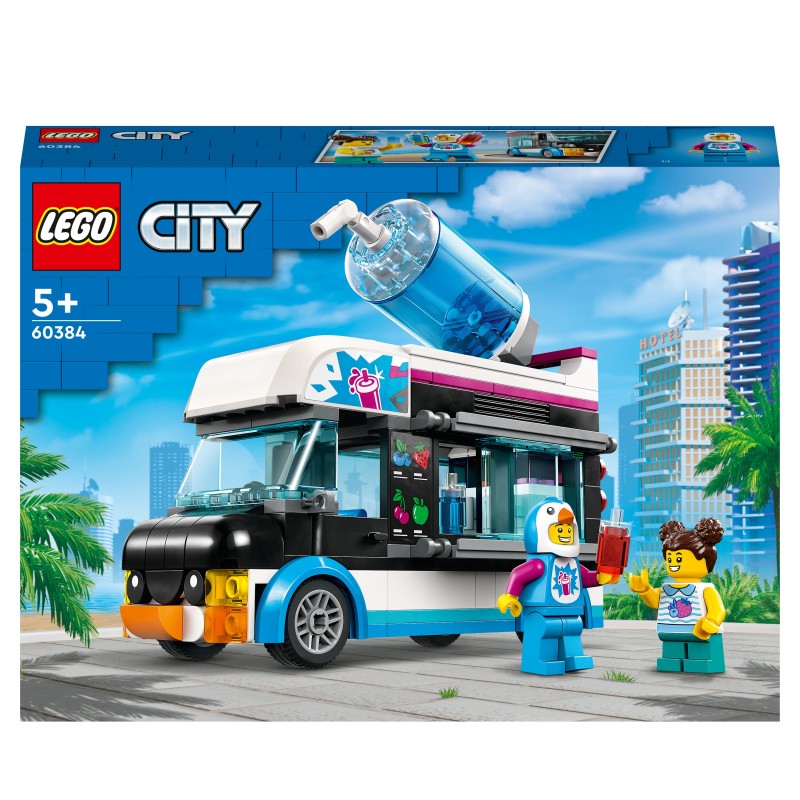 LEGO City 60384 Furgoneta-Pingüino de Granizadas, Camión de Juguete