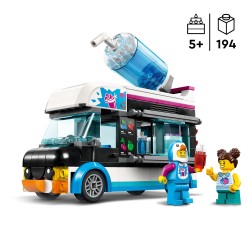 LEGO City 60384 Furgoneta-Pingüino de Granizadas, Camión de Juguete