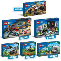 LEGO City 60387 Todoterreno 4x4 Aventurero, Coche de Juguete y Bicicletas