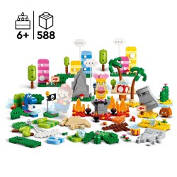 LEGO Super Mario 71418 Set de Creación  Caja de herramientas creativas para Combinar con Pack Inicial