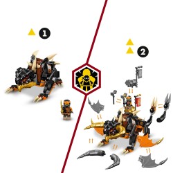 LEGO NINJAGO 71782 Dragón de Tierra EVO de Cole, Juguete de Animales