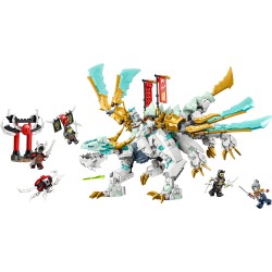 LEGO NINJAGO 71786 Criatura Dragón de Hielo de Zane 2en1, Juguete de Acción