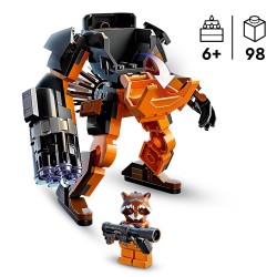 LEGO Marvel Avengers 76243 Marvel Armadura Robótica de Rocket, Figura de Acción Articulada