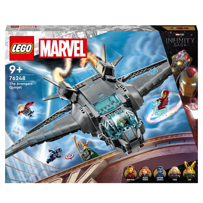 LEGO Marvel Avengers 76248 Marvel De Avengers Quinjet, Infinity Saga Set