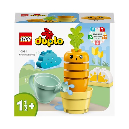 LEGO DUPLO 10981 Planta de Zanahoria, Juguetes Apilables para Bebés