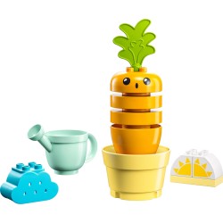 LEGO DUPLO 10981 Planta de Zanahoria, Juguetes Apilables para Bebés