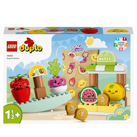 LEGO DUPLO 10983 Mercado Orgánico, Juguetes Apilables para Bebés